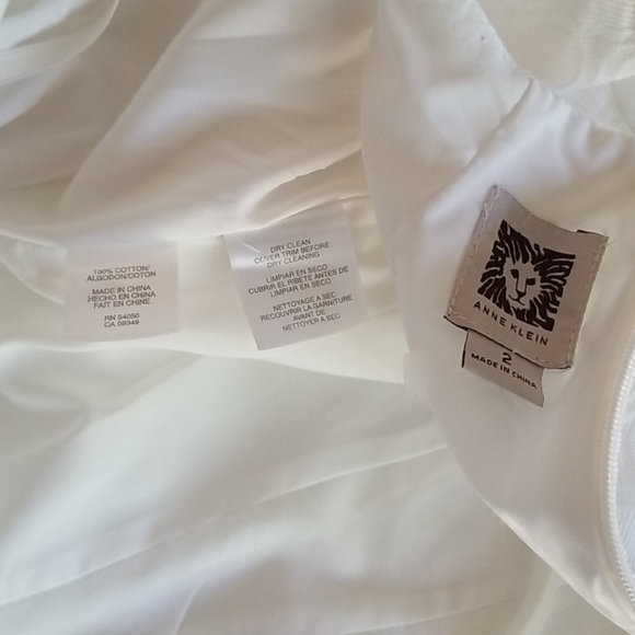Beautiful Ann Klein Dress White Sz 2 - Picture 8 of 8